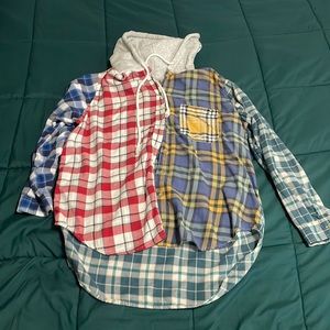 American eagle hooded flannel